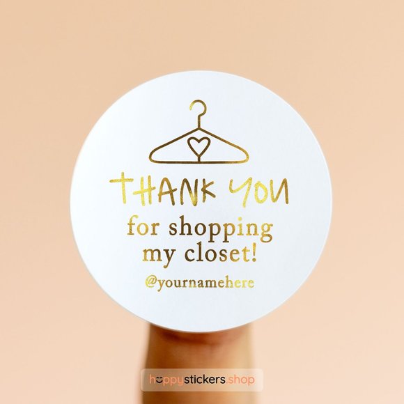 Thank You For Shopping My Closet! Stickers & Labels with your custom text - Picture 11 of 17